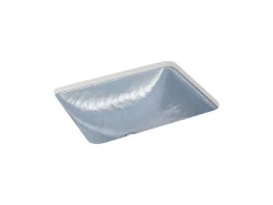 20" rectangular undermount bathroom sink, no overflow