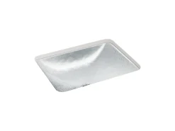 20" rectangular undermount bathroom sink, no overflow