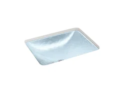 20" rectangular undermount bathroom sink, no overflow