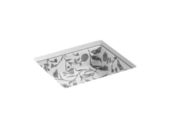19-3/4" rectangular undermount bathroom sink, no overflow