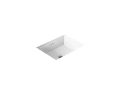19-3/4" rectangular undermount bathroom sink with glazed underside