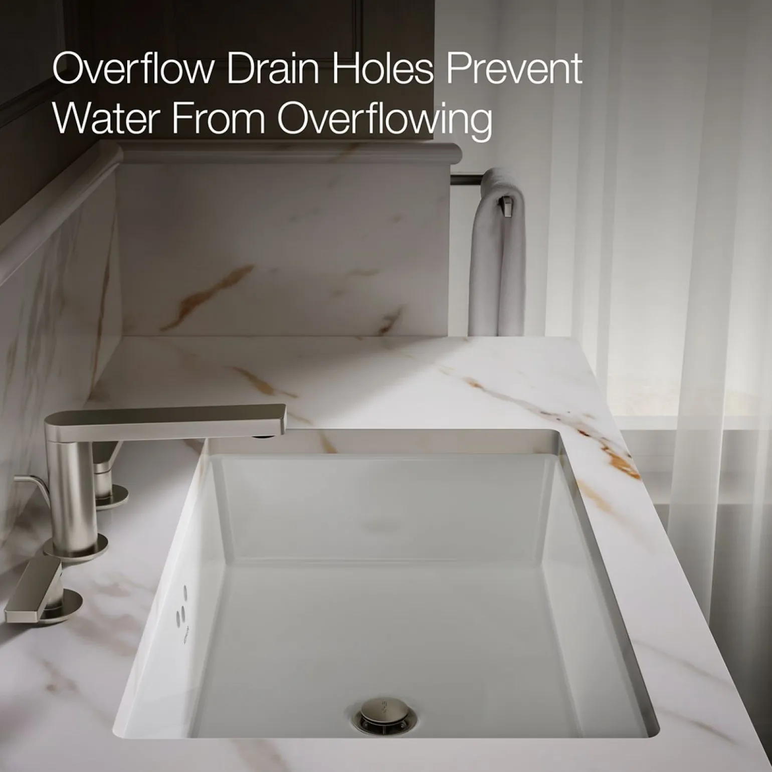 24" rectangular undermount bathroom sink with glazed underside