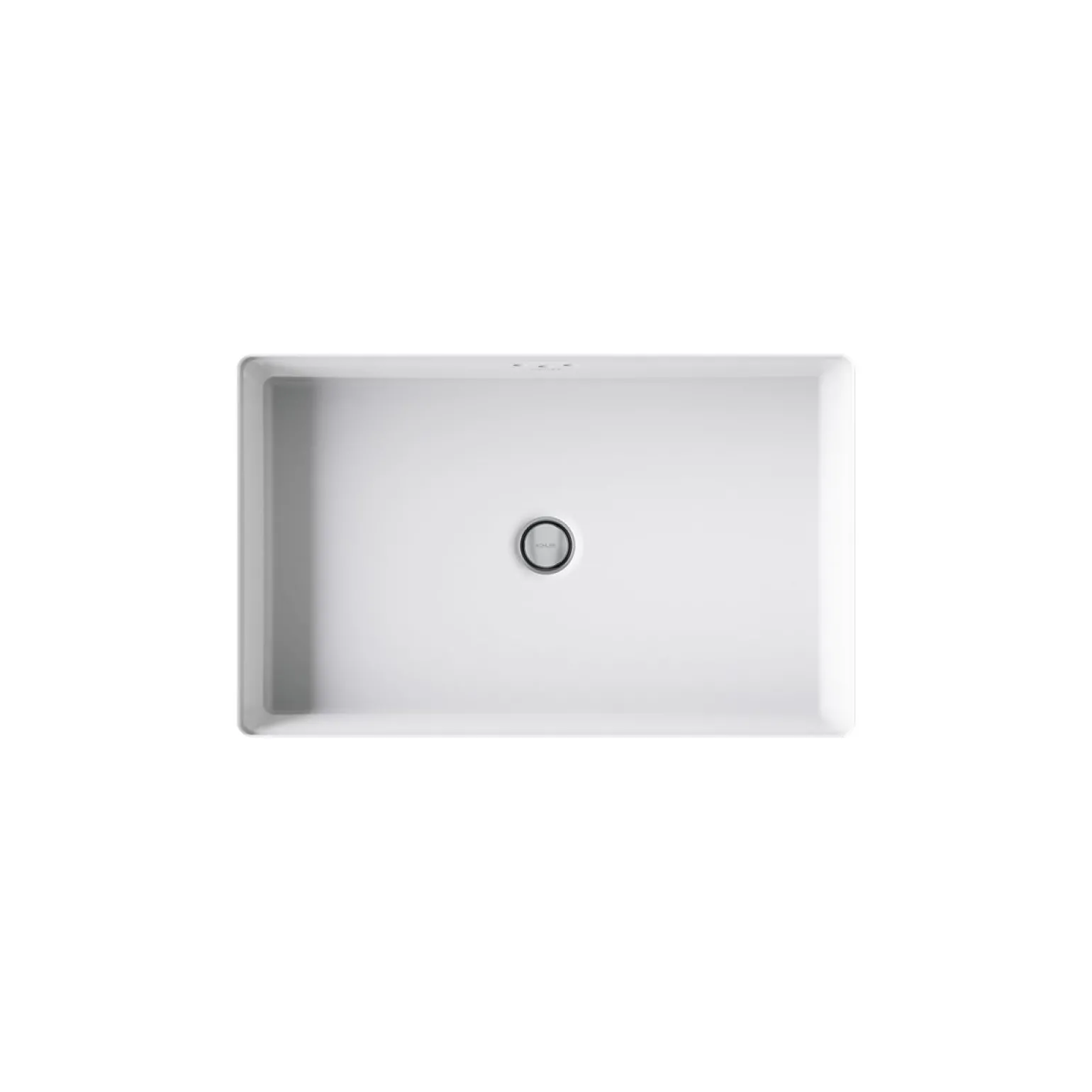 24" rectangular undermount bathroom sink with glazed underside