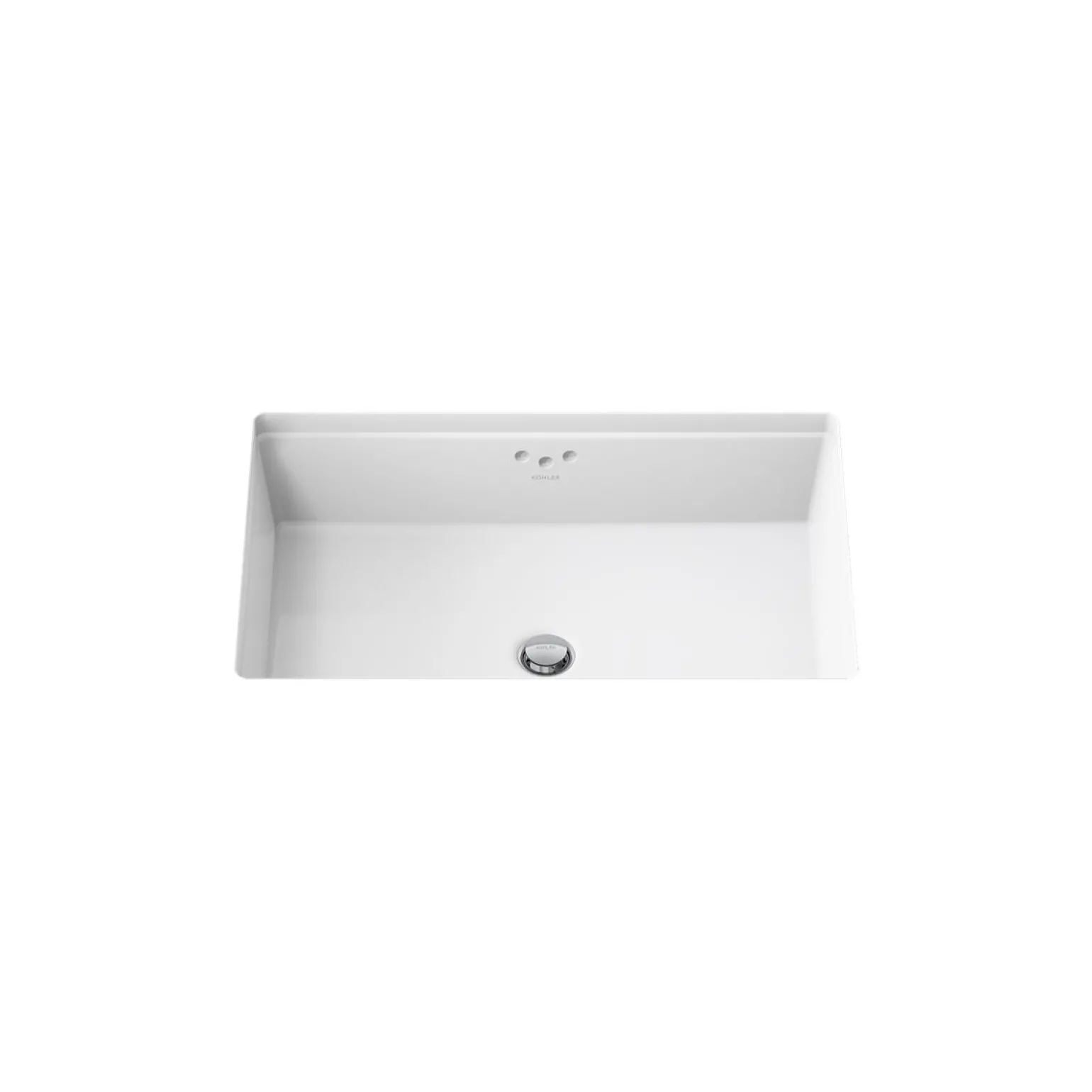 24" rectangular undermount bathroom sink with glazed underside