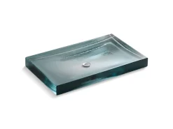 28-3/4" rectangular vessel bathroom sink, no overflow