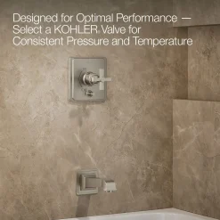 Rite-Temp® bath and shower trim kit with push-button diverter and cross handle, without showerhead