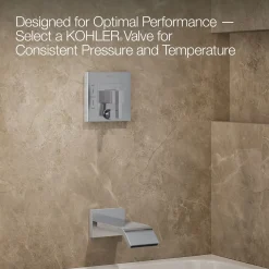 Rite-Temp® bath and shower trim kit with push-button diverter, 2.5 gpm
