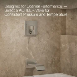 Rite-Temp® bath and shower trim kit with push-button diverter, 2.5 gpm