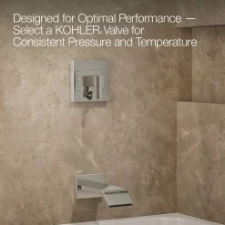 Rite-Temp® bath and shower trim kit with push-button diverter, 2.5 gpm