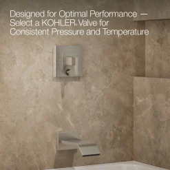 Rite-Temp® bath and shower trim kit with push-button diverter, without showerhead