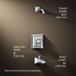 Rite-Temp® bath and shower trim kit, without showerhead