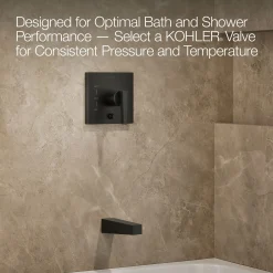 Rite-Temp® bath and shower trim kit with push-button diverter, without showerhead