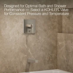 Rite-Temp® bath and shower trim kit with push-button diverter, without showerhead