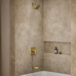 Rite-Temp® bath and shower trim kit with push-button diverter, 2.5 gpm