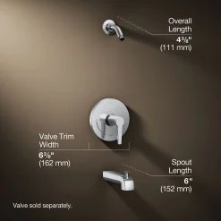 Rite-Temp® bath and shower trim kit, without showerhead