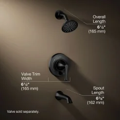 Rite-Temp® bath and shower trim kit with push-button diverter, 1.5 gpm