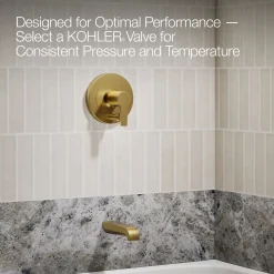 Rite-Temp® bath and shower trim kit with push-button diverter, without showerhead