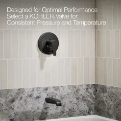 Rite-Temp® bath and shower trim kit with push-button diverter, without showerhead