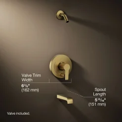 Rite-Temp® bath and shower trim kit with push-button diverter, without showerhead