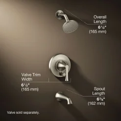Rite-Temp® bath and shower trim kit with push-button diverter, 1.75 gpm