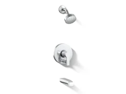 Rite-Temp® bath and shower trim kit with push-button diverter and lever handle, 2.5 gpm
