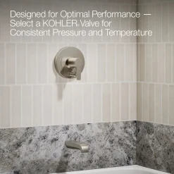 Rite-Temp® bath and shower trim kit with push-button diverter and lever handle, 2.5 gpm
