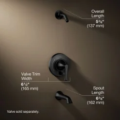 Rite-Temp® bath and shower trim kit with push-button diverter, without showerhead