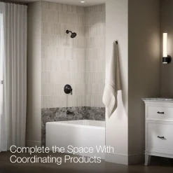 Rite-Temp® bath and shower trim kit with push-button diverter, without showerhead