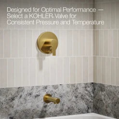 Rite-Temp® bath and shower trim kit with push-button diverter, without showerhead