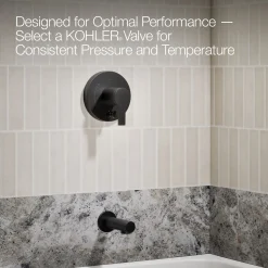 Rite-Temp® bath and shower trim kit with push-button diverter, without showerhead