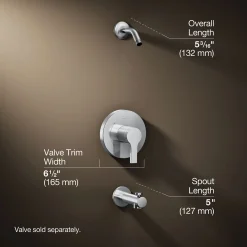 Rite-Temp® bath and shower trim kit, without showerhead