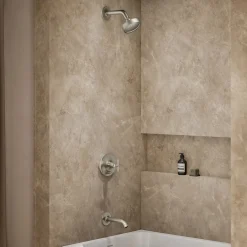 Rite-Temp® bath and shower trim kit with push-button diverter and cross handle, 1.75 gpm