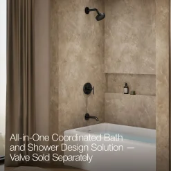 Rite-Temp® bath and shower trim kit with push-button diverter and lever handle, 1.75 gpm