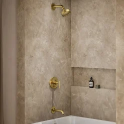 Rite-Temp® bath and shower trim kit with push-button diverter and lever handle, 1.75 gpm