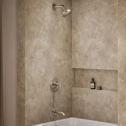 Rite-Temp® bath and shower trim kit with push-button diverter and lever handle, 1.75 gpm