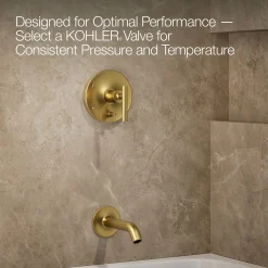 Rite-Temp® bath and shower trim kit with push-button diverter and lever handle, 1.75 gpm