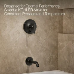Rite-Temp® bath and shower trim kit with push-button diverter and lever handle, 1.75 gpm
