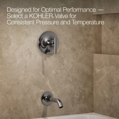 Rite-Temp® bath and shower trim kit with push-button diverter and lever handle, 1.75 gpm