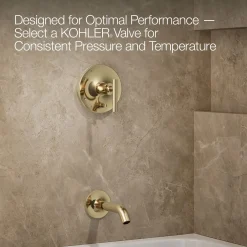 Rite-Temp® bath and shower trim kit with push-button diverter and lever handle, 1.75 gpm