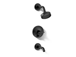 Rite-Temp® bath and shower trim kit with push-button diverter and cross handle, 2.5 gpm