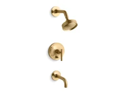 Rite-Temp® bath and shower trim kit with push-button diverter and lever handle, 2.5 gpm
