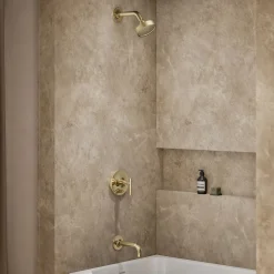 Rite-Temp® bath and shower trim kit with push-button diverter and lever handle, 2.5 gpm