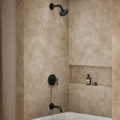 Rite-Temp® bath and shower trim kit with push-button diverter and lever handle, 2.5 gpm