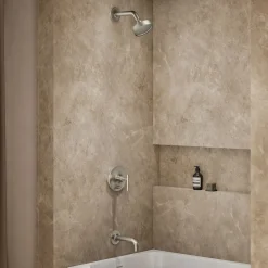 Rite-Temp® bath and shower trim kit with push-button diverter and lever handle, 2.5 gpm