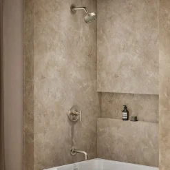 Rite-Temp® bath and shower trim kit with push-button diverter and lever handle, 2.5 gpm