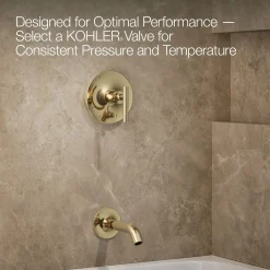 Rite-Temp® bath and shower trim kit with push-button diverter and lever handle, 2.5 gpm