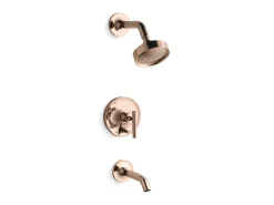 Rite-Temp® bath and shower trim kit with push-button diverter and lever handle, 2.5 gpm