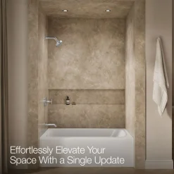 Rite-Temp® bath and shower trim kit with push-button diverter and cross handle, without showerhead