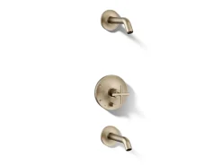 Rite-Temp® bath and shower trim kit with push-button diverter and cross handle, without showerhead