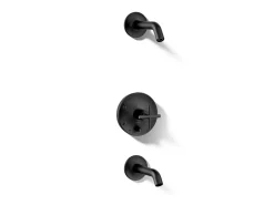Rite-Temp® bath and shower trim kit with push-button diverter and cross handle, without showerhead